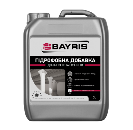 Гідрофобна добавка до бетону 5л  Байріс 