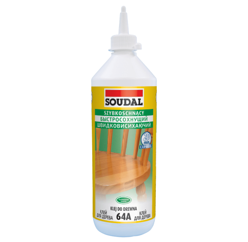 Клей будівельний д/дерева 64А 250г Sоudal PVAC D2 expr.