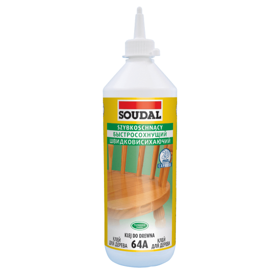Клей будівельний д/дерева 64А 250г Sоudal PVAC D2 expr.