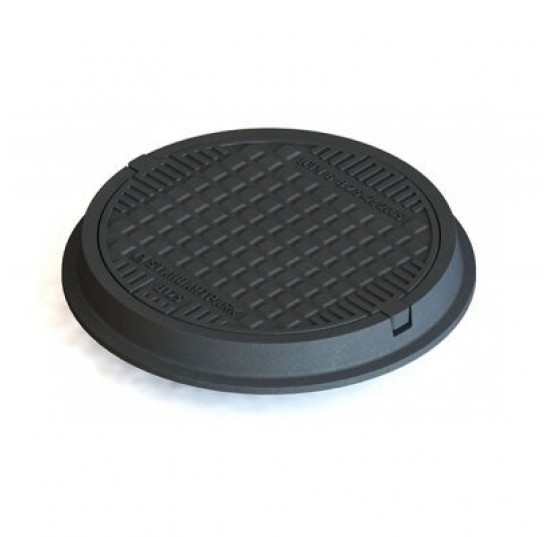 Люк каналізаційний полімерпіщаний 12,5т чорний (30298-40)