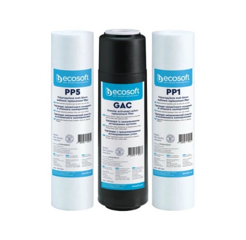 Комплект картриджів Еcosoft 1-2-3 для фільтрів зворотнього осмосу (CPV3ECOSTD)