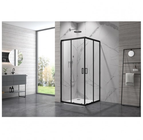 Душова кабіна квадратна 90*90*190см ELBE BLACK (111-092211)