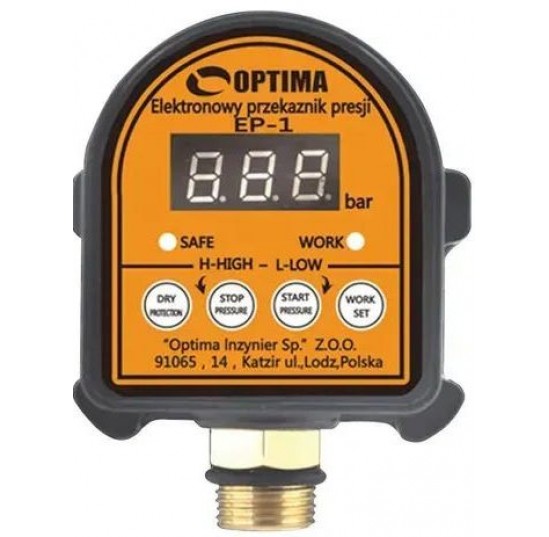 Реле тиску OPTIMA EP-1 з захистом сухого ходу