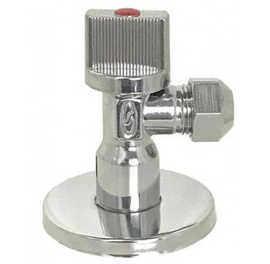 Кран кутовий шаровий 1/2"*3/8" Соломон з цангою А7032