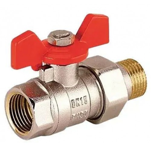 Кран шаровий 1/2 американка стандарт KARRO  прямий 14*140
