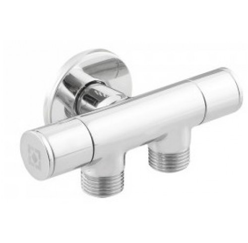 Кран кутовий 1/2*1/2 приладний  хром Raftec (VKe801005-01)