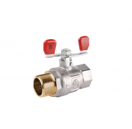 Кран шаровий 1" зв ручка-метелик 700-220-25