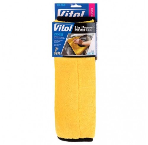 Ганчірка з мікрофібри універсальна Vitol VSC 40*35 авторушник двосторонній ЗІП