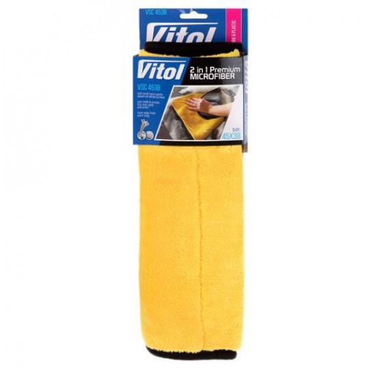 Ганчірка з мікрофібри універсальна Vitol VSC 40*35 авторушник двосторонній ЗІП