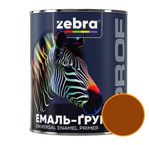 Емаль-грунт 0,8кг жовто-коричнева  085 ЗЕБРА