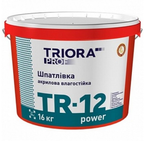 Шпаклівка вологостійка 1,5кг TR-12 power