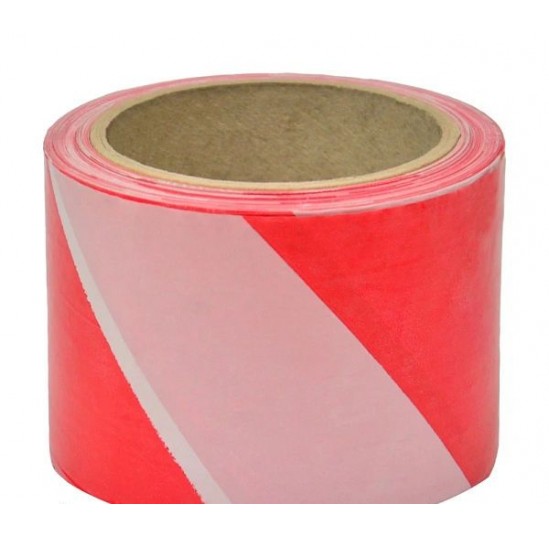 Стрічка сигнальна червоно-біла 8см*100м (10-600)