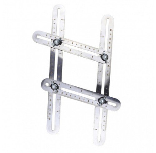 Шаблон-лінійка з нерж. сталі 220*120мм (15-597)