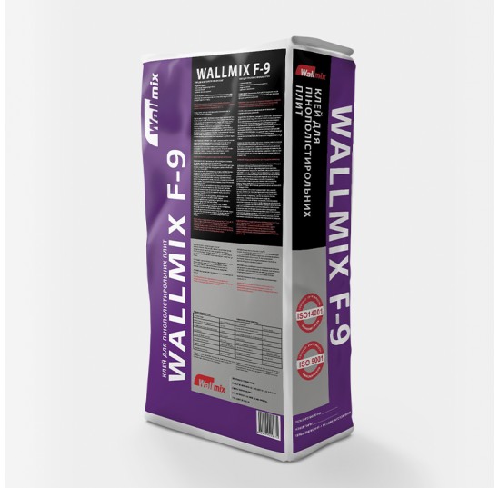 КЛЕЙ ДЛЯ ПІНОПОЛІСТИРОЛЬНИХ ПЛИТ WALLMIX F-9