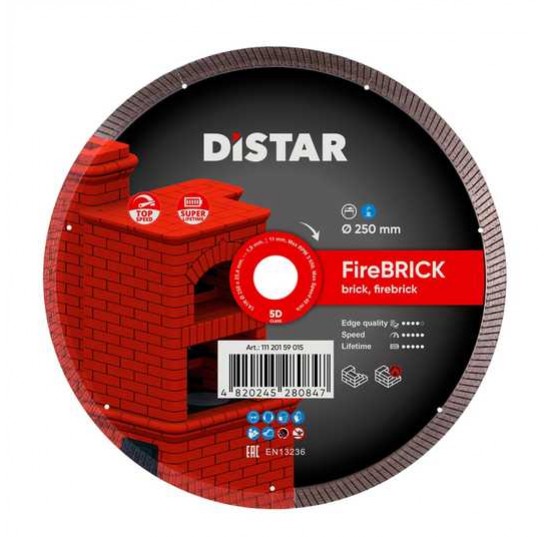 Круг алмазний відрізний 250*1,9/1,5x11x25,4 1A1R FireBRICK DiStar (11120159015)