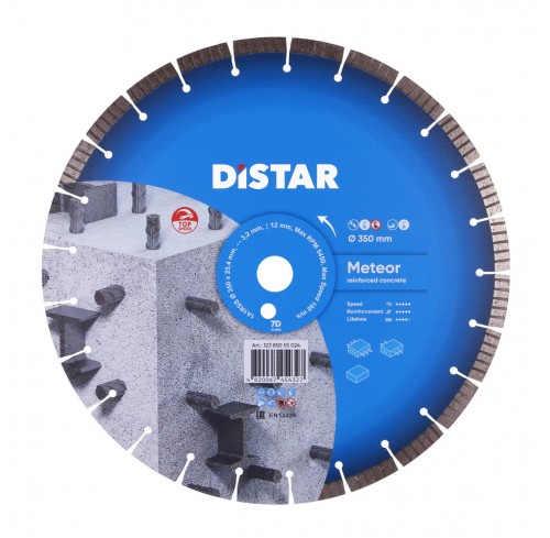 Круг алмазний відрізний 350x3,2/2,2x25, 40x3,2x10+2 R170 Meteor DISTAR (12385055024)