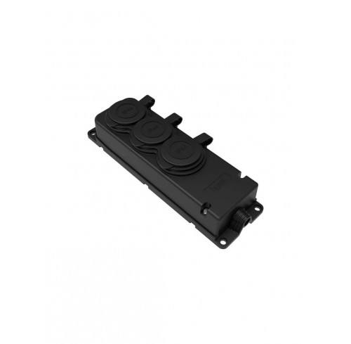 Розетка 1*16А каучук IP44 BYES потрійна (164907)