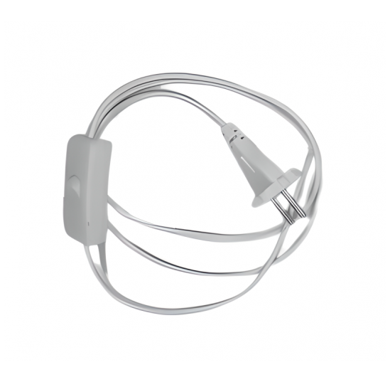 Кабель з вимикачем 2м білий LD-KABEL2M-00