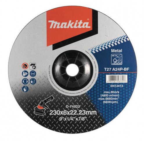 Круг зачисний 230*6 22,2 3 MAKITA А24Р (D-74522)