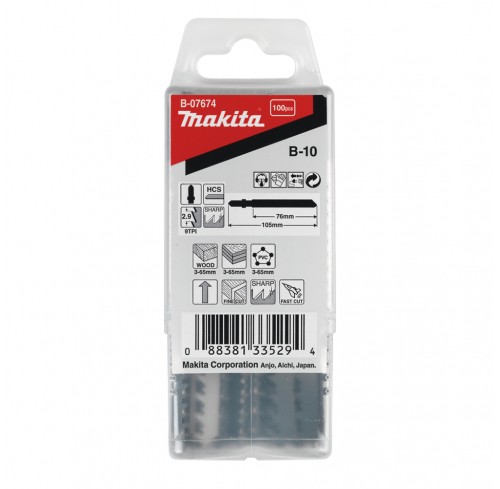 Пилка лобзикова Т101D (дерево - рівне пропилювання) MAKITA (уп.100) (B-07674)