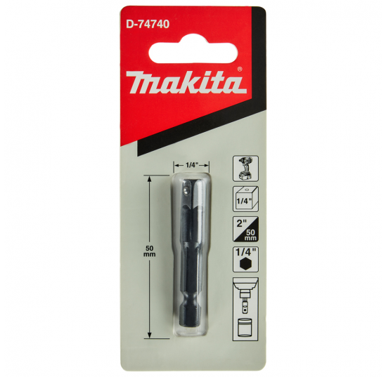 Адаптер головок 1/4" для шурупокрутів MAKITA (D-74740)