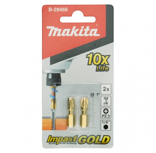 Біта PZ 3 Impact GOLD 2шт MAKITA (B-28466)