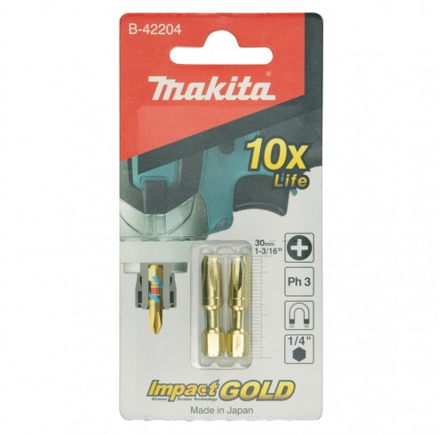Біта PH 3*30мм Impact GOLD 2шт МАКІТА (B-42204)