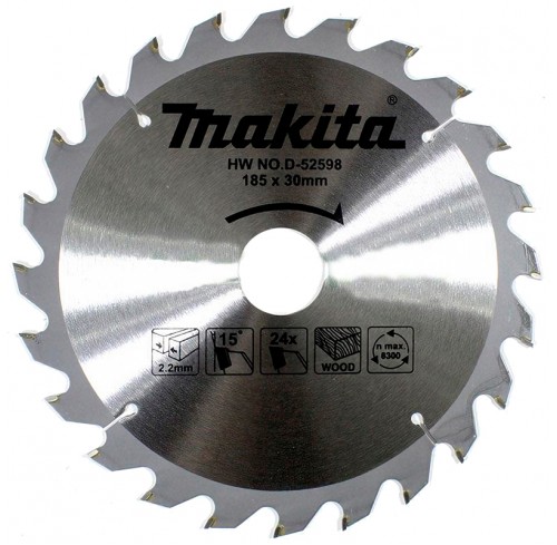 Пила дискова 185*30мм*24Т ТСТ по дереву MAKITA (D-52598)