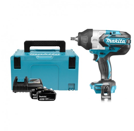 Акумуляторний ударний гайкокрут DTW1002RTJ LXT 18B 5Aг-2шт DC18RC Makpac 1000hm 1/2 MAKITA