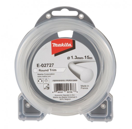 Жилка косильна 1,3 мм 15 м тип: Кругла MAKITA (E-02727)