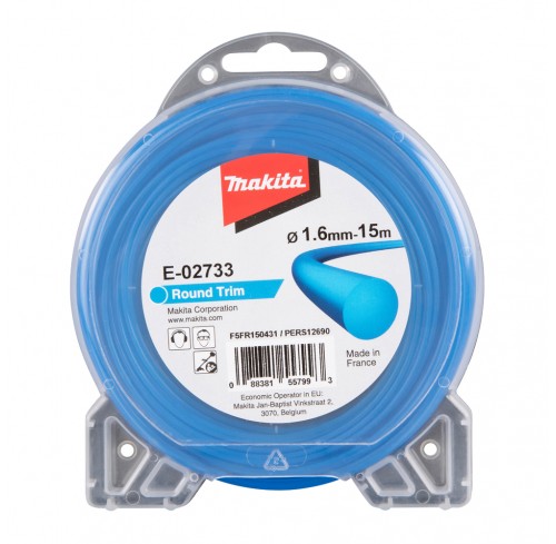 Жилка косильна 1,6 мм 15 м тип: Кругла MAKITA (E-02733)