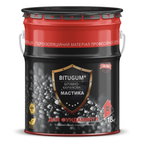 ІЗОФАСТ Мастика бітумно-каучукова BITUGUM 18кг (2211731231191)