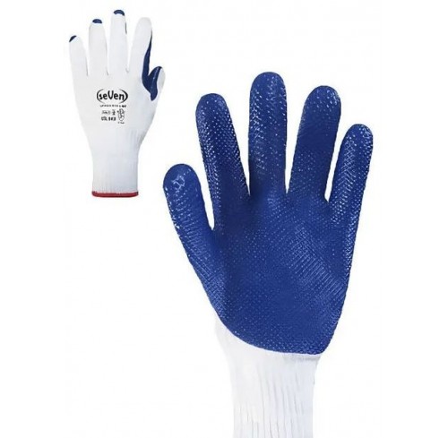 Рукавиці для скла біло-сині SGL9459 ''б'' з лат. покриттям (69459)