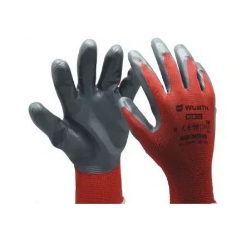 Рукавиці захисні RED NITRILE поліестер покриття нітрил пара р.10 RED LINE (0899403110)