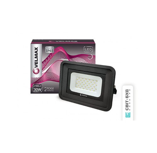 Прожектор LED Velmax V-FL 30W 6200K 2700Lm 230V (26-11-30)