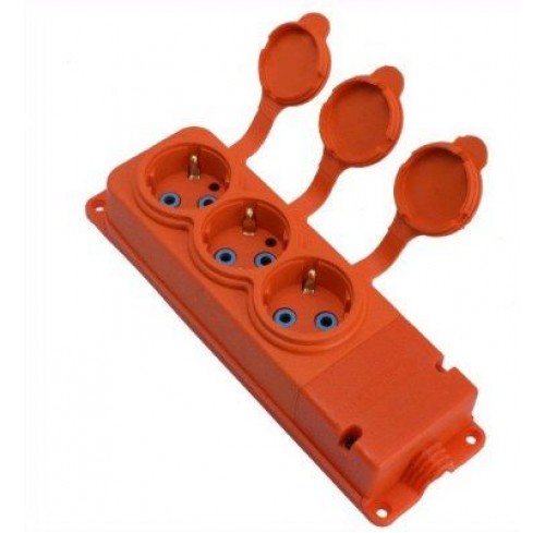 Колодка каучукова помаранчева 3-а 16А 250V (221-000-301)