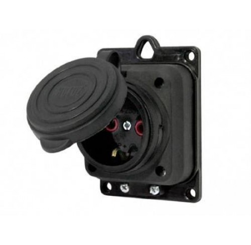 Колодка каучукова чорна 1-а 16А 250V/30/180 (800-400-006)