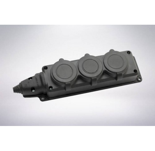 Колодка каучукова чорна 3-а 16А 250V/14/84 (800-400-008)