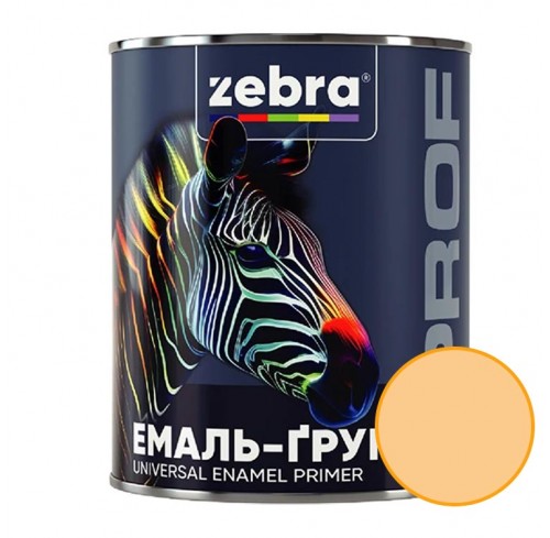 Емаль-грунт 0,8кг бежевий 014 ЗЕБРА