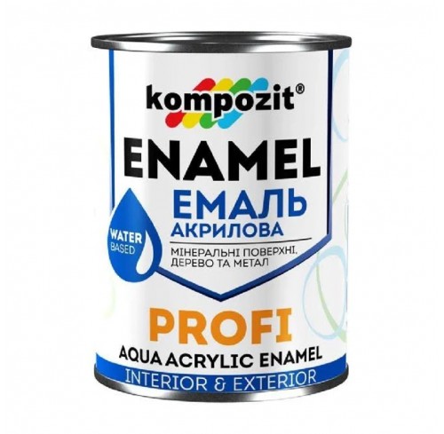 Емаль PROFI біла шовк.мат.акрилова 0,7л