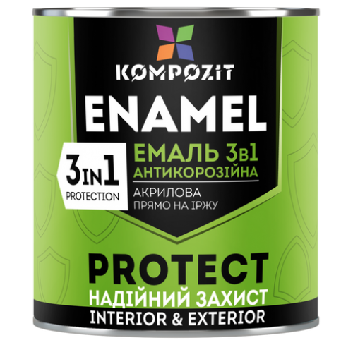 Емаль антикор. 3в1 Композит PROTECT біла 0,75кг