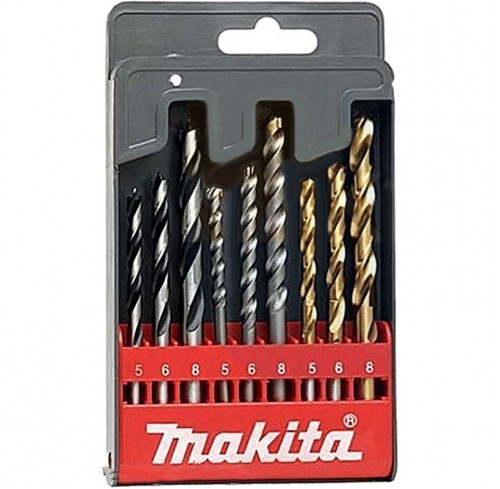 Набір свердл дерево+метал+бетон 9 шт. MAKITA (D30069)