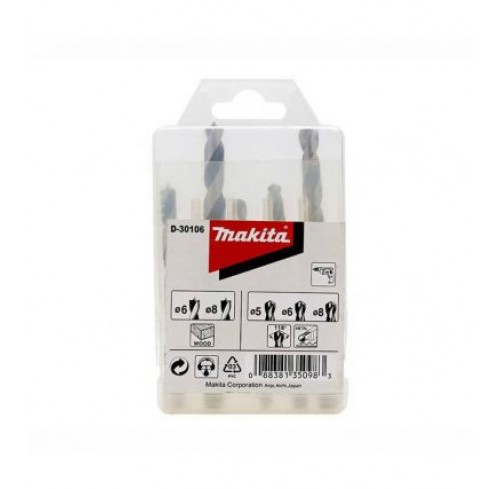 Набір свердл дерево+метал 5 шт. MAKITA (D-30106)