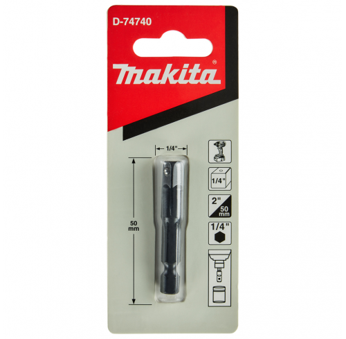 Адаптер головок 1/4" для шурупокрутів MAKITA (D-74740)